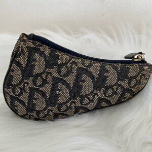 Christian Dior Trotter Coin Purse Oblique Saddle Vintage